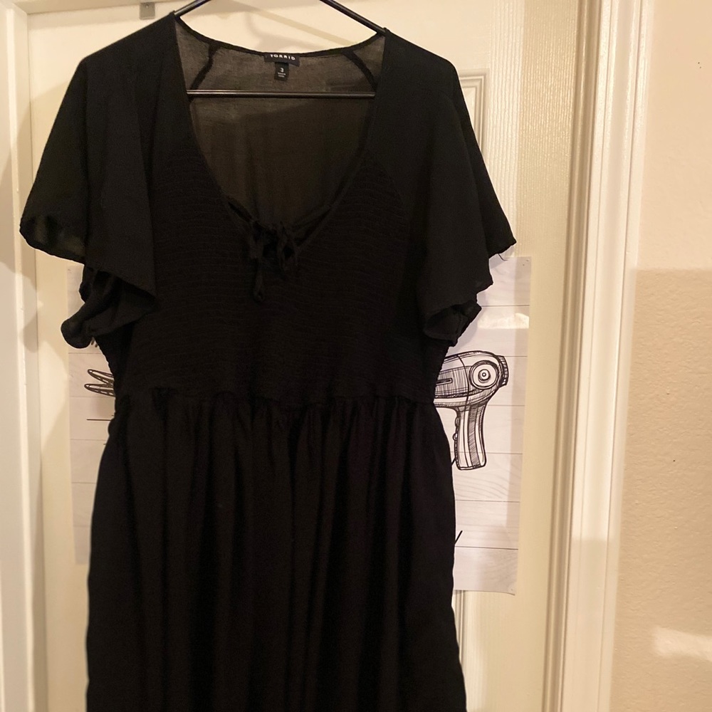 Black mini dress